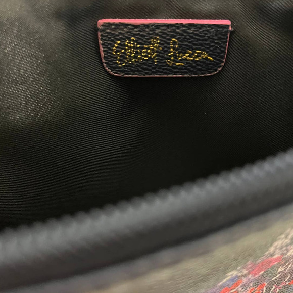 Elliott Lucca Navy Floral Clutch Makeup Bag - Picture 4 of 5